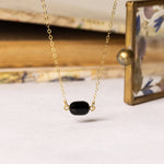 Black Onyx Necklace Stadium Shape Gemstone Pendant Necklace Necklaces Soul & Little Rose   