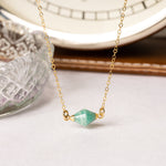 Amazonite Bicone Shape Pendant Necklace Necklaces Soul & Little Rose   