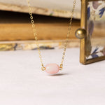 Rose Quartz Stadium Shape Gemstone Necklace  Soul & Little Rose   