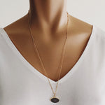 Brown Moonstone Gold Eye Pendant Necklace Necklaces Soul & Little Rose   