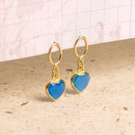 Blue Chalcedony Mini Heart Gemstone Earrings Earrings Soul & Little Rose   