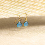 Blue Chalcedony Gold Drop Earrings Earrings Soul & Little Rose   