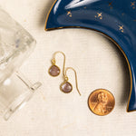 Brown Moonstone Mini Drop Gold Earrings Earrings Soul & Little Rose   