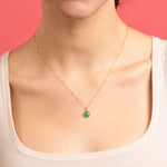 Chrysoprase Teardrop Gemstone Gold Necklace Necklaces Soul & Little Rose   