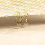 Gray Moonstone Gold Teardrop Earrings Earrings Soul & Little Rose   