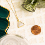 Moonstone Triangle Gemstone Gold Necklace Necklaces Soul & Little Rose   