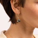 Labradorite Gemstone Triangle Drop Earrings Earrings Soul & Little Rose   