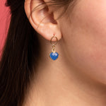 Blue Chalcedony Mini Heart Gemstone Earrings Earrings Soul & Little Rose   