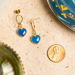 Blue Chalcedony Mini Heart Gemstone Earrings Earrings Soul & Little Rose   