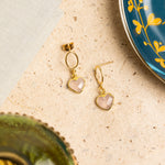 Rose Quartz Small Heart Earrings Earrings Soul & Little Rose   