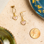 Rose Quartz Small Heart Earrings Earrings Soul & Little Rose   