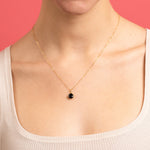 Black Onyx Drop Gemstone Gold Pendant Necklace Necklaces Soul & Little Rose   