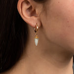 Aquamarine Pendulum Gemstone Spikes Earrings Soul & Little Rose   