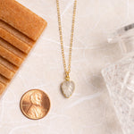 Moonstone Leaf Gemstone Pendant Necklace Necklaces Soul & Little Rose   