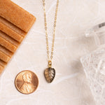 Smokey Quartz Leaf Gemstone Necklace and Earrings Set Necklace and Earrings Set Soul & Little Rose   