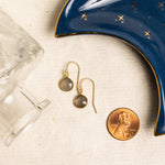 Gray Moonstone Gold Teardrop Earrings Earrings Soul & Little Rose   