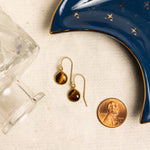 Tiger's Eye Mini Teardrop Gold Earrings Earrings Soul & Little Rose   