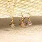 Brown Moonstone Necklace and Drop Earrings Matching Set Necklace and Earrings Set Soul & Little Rose   
