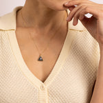 Black Sunstone Gemstone Triangle Gold Necklace Necklaces Soul & Little Rose   