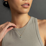 Aquamarine Dainty Hexagon Pendant Necklace Necklaces Soul & Little Rose   