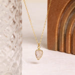 Ametrine Gemstone Leaf Necklace Necklaces Soul & Little Rose   
