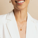 Citrine Gemstone Leaf Shape Gold Necklace Necklaces Soul & Little Rose   