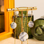 Dendrite Opal Earrings and Necklace Set (Satellite Chain) Necklace and Earrings Set Soul & Little Rose   