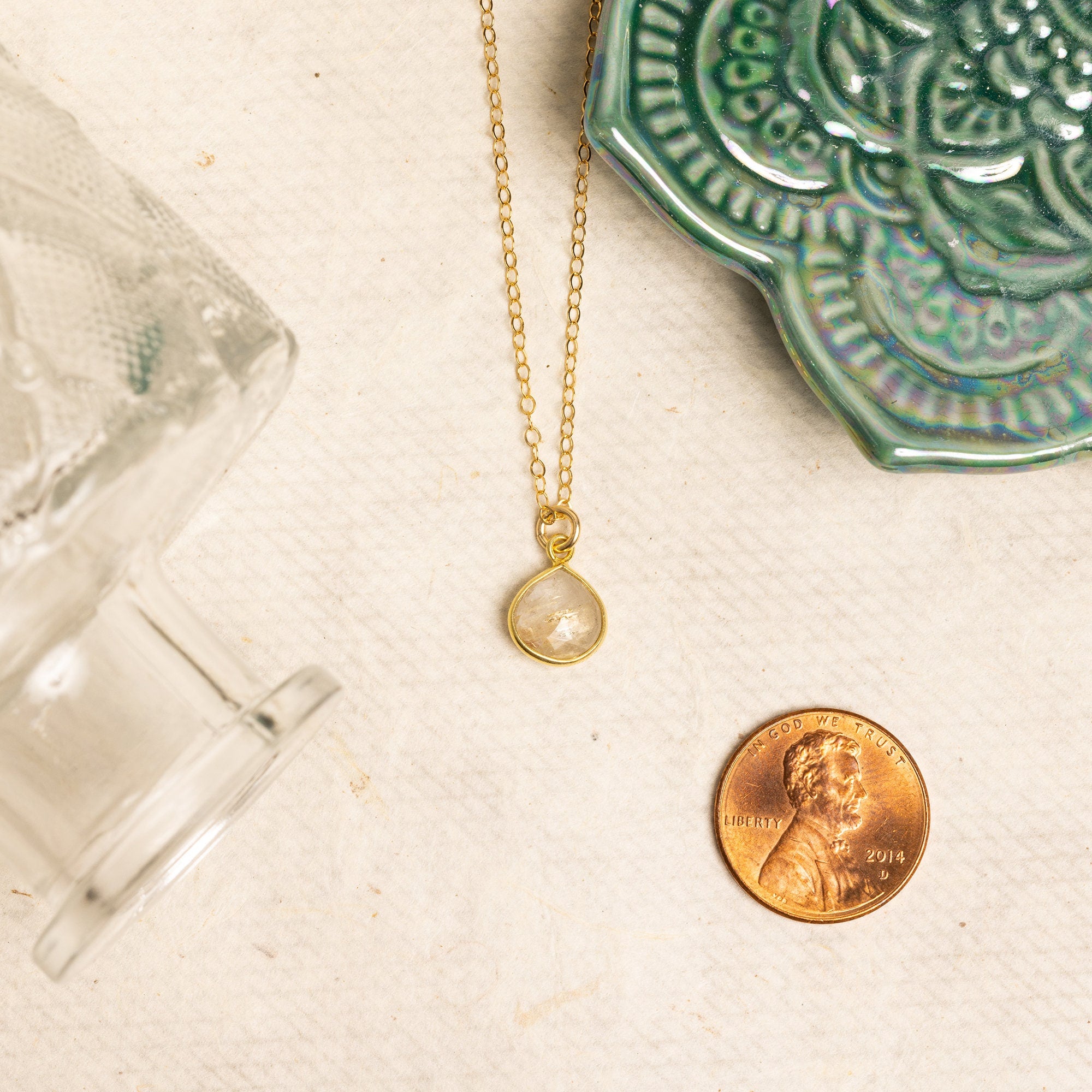 Golden Rutilated Quartz Necklace and Drop Gold Earrings Matching Set Necklace and Earrings Set Soul & Little Rose   