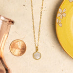 Moonstone Hexagon Necklace and Earrings Matching Set Necklace and Earrings Set Soul & Little Rose   
