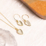 Green Amethyst Necklace and Earrings Gold Matching Set Necklace and Earrings Set Soul & Little Rose   